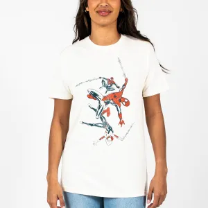 Spider-Man, Miles Morales, and Ghost Spider Web-Swinging Natural Tee