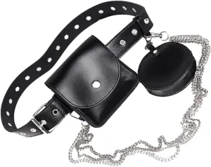 Stylish Punk Chain Waist Bag Belt Bag for Women Resistant Material Small Pouch Fashion Accessory