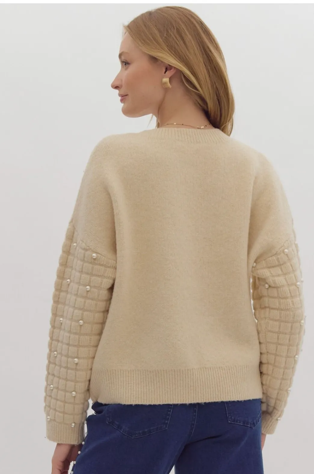 Taylor Sweater Featuring Pearls and Bow