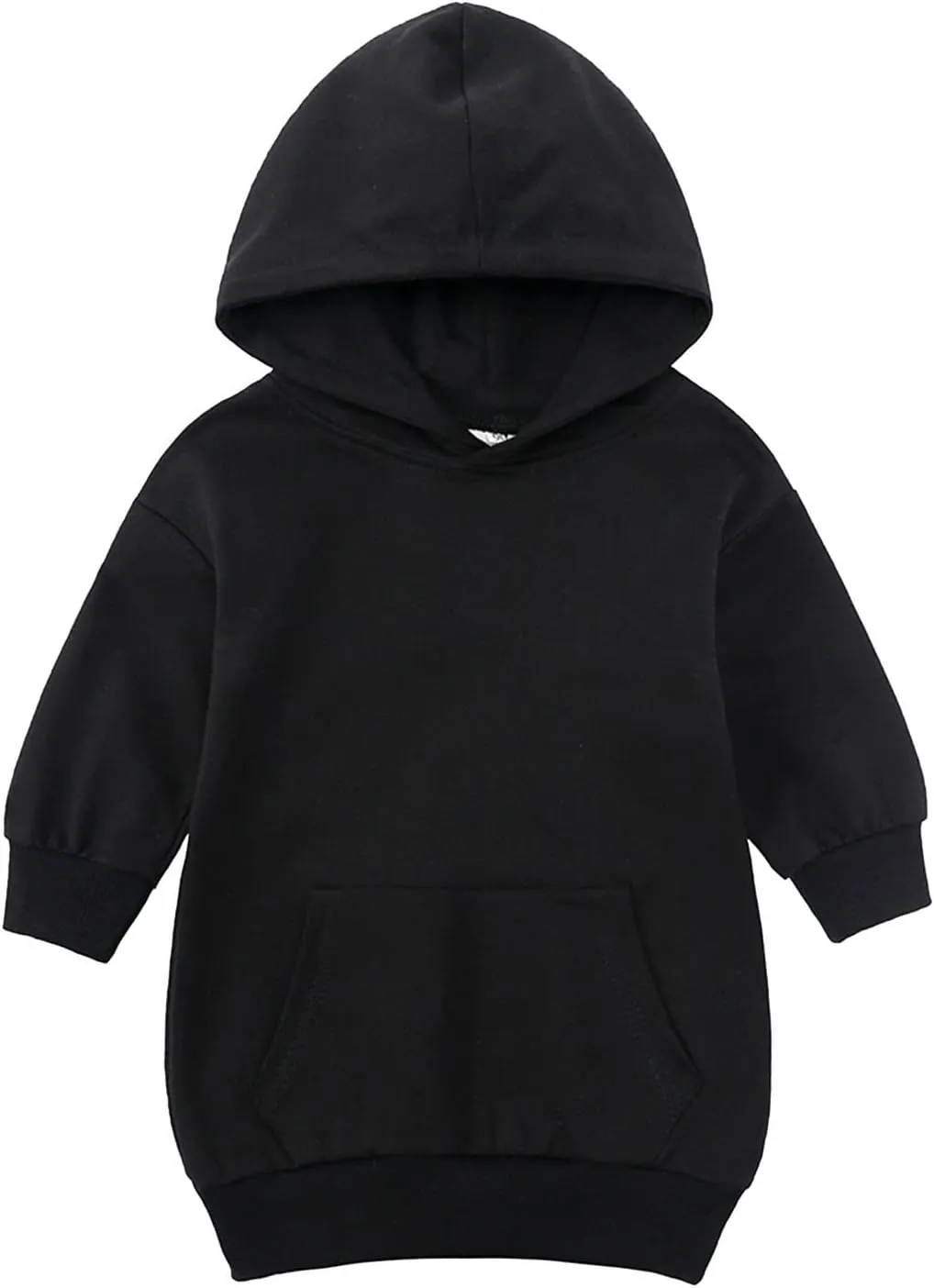 Toddler Baby Girls Long Sleeve Hoodies Dress with Pockets Trendy Fleece Sweatshirts Outfits Kids Baby Clothes Fall