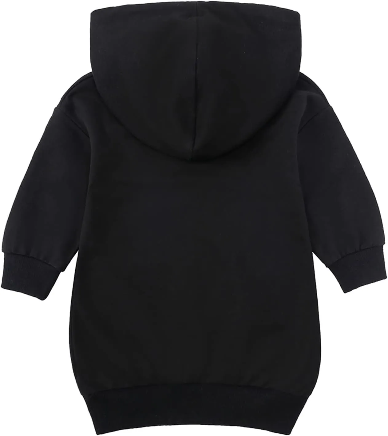Toddler Baby Girls Long Sleeve Hoodies Dress with Pockets Trendy Fleece Sweatshirts Outfits Kids Baby Clothes Fall