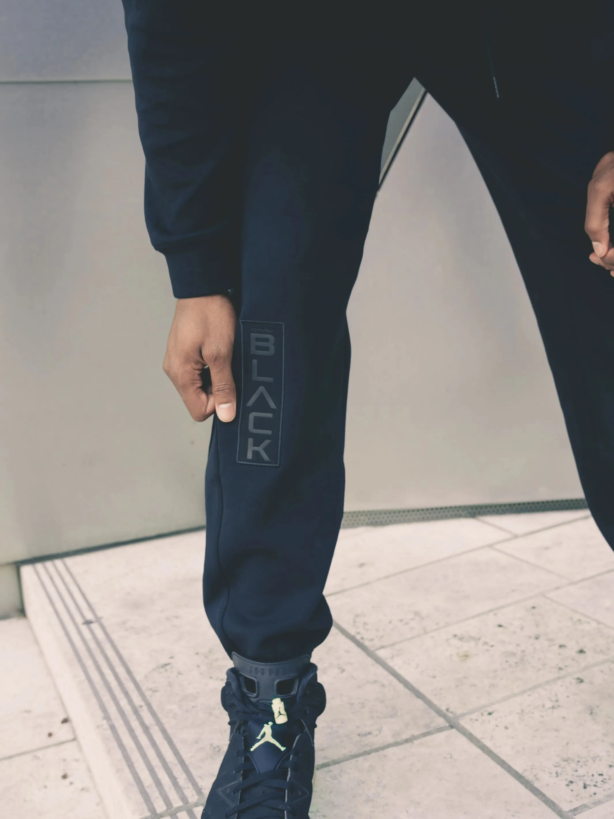 Unisex Embossed Patch Joggers