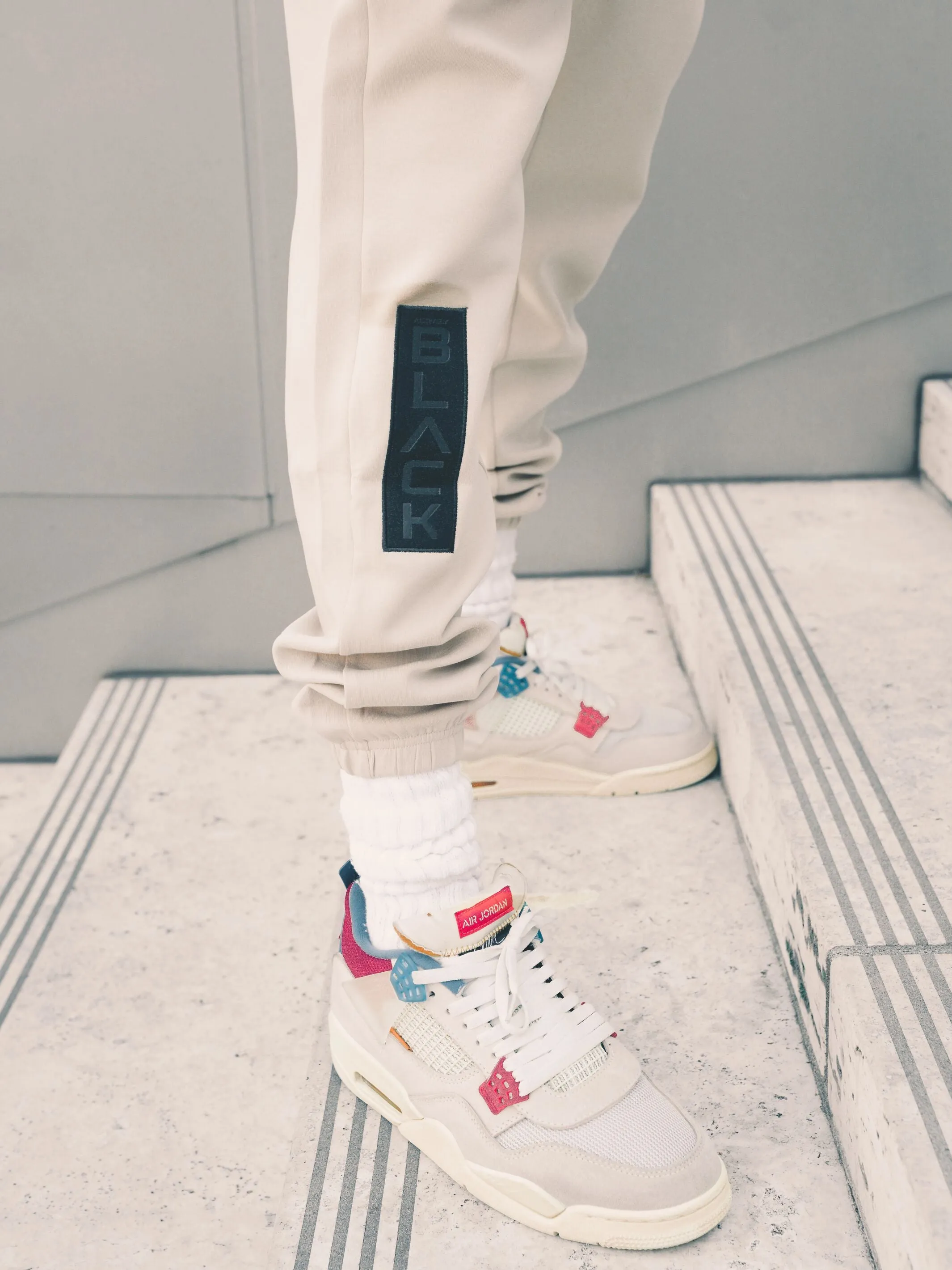 Unisex Embossed Patch Joggers