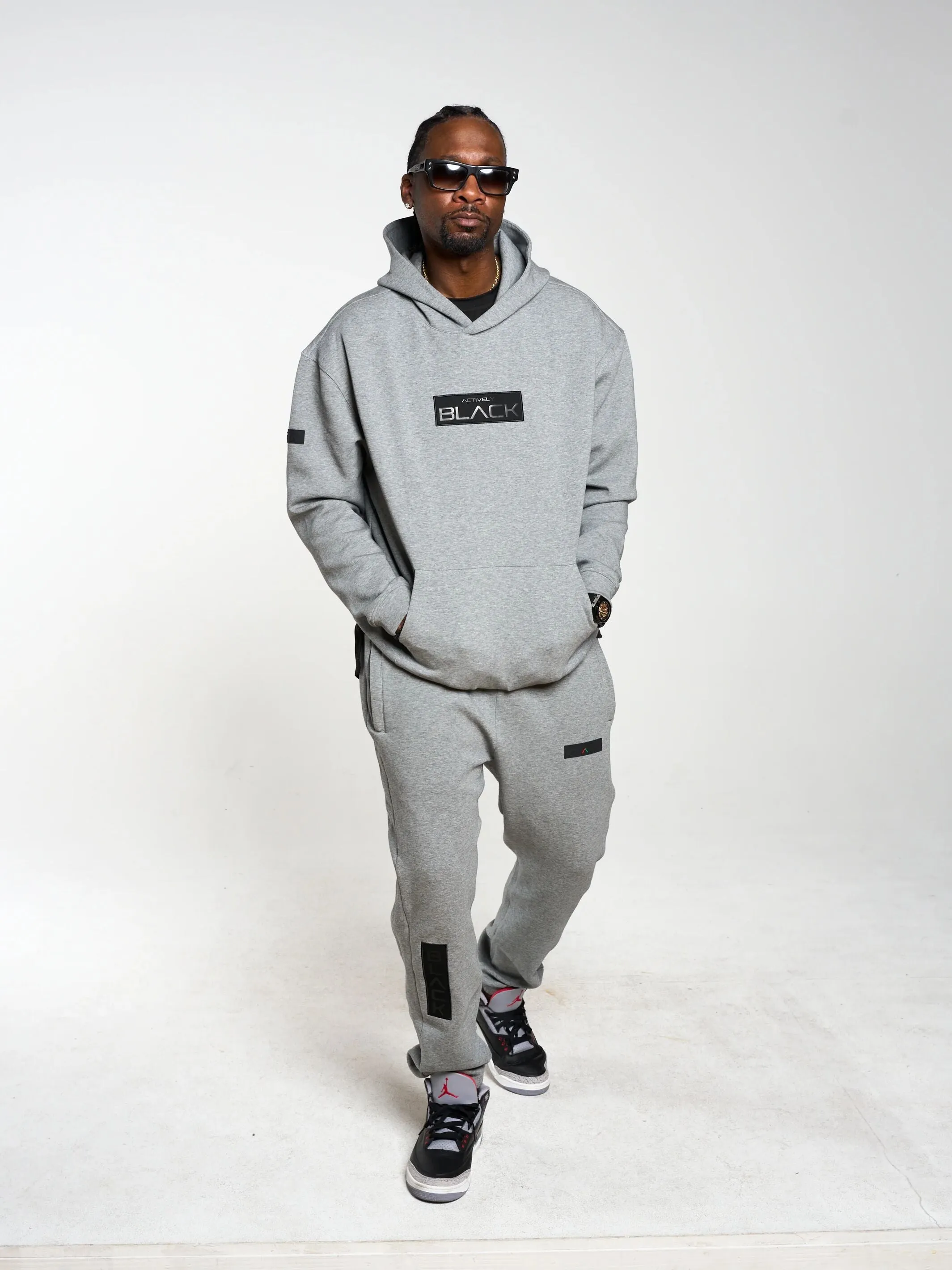 Unisex Embossed Patch Joggers