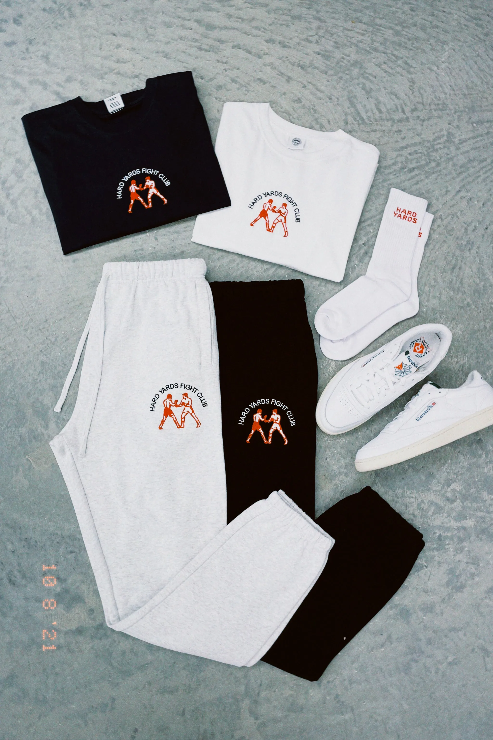 Vice 84 'Hard Yards Fight Club' Embroidered Joggers - Black