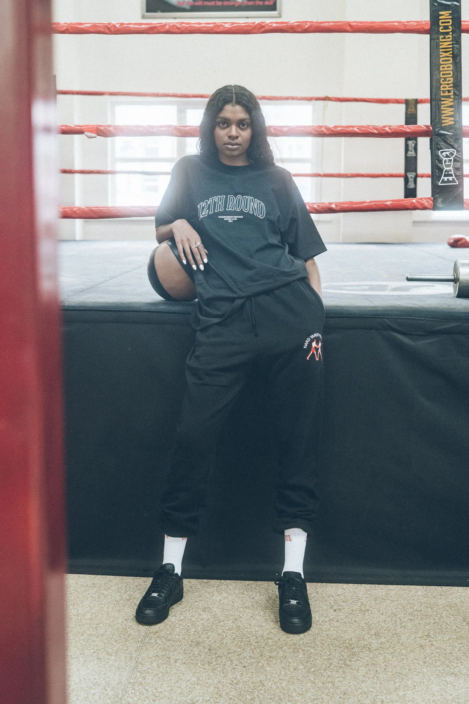 Vice 84 'Hard Yards Fight Club' Embroidered Joggers - Black