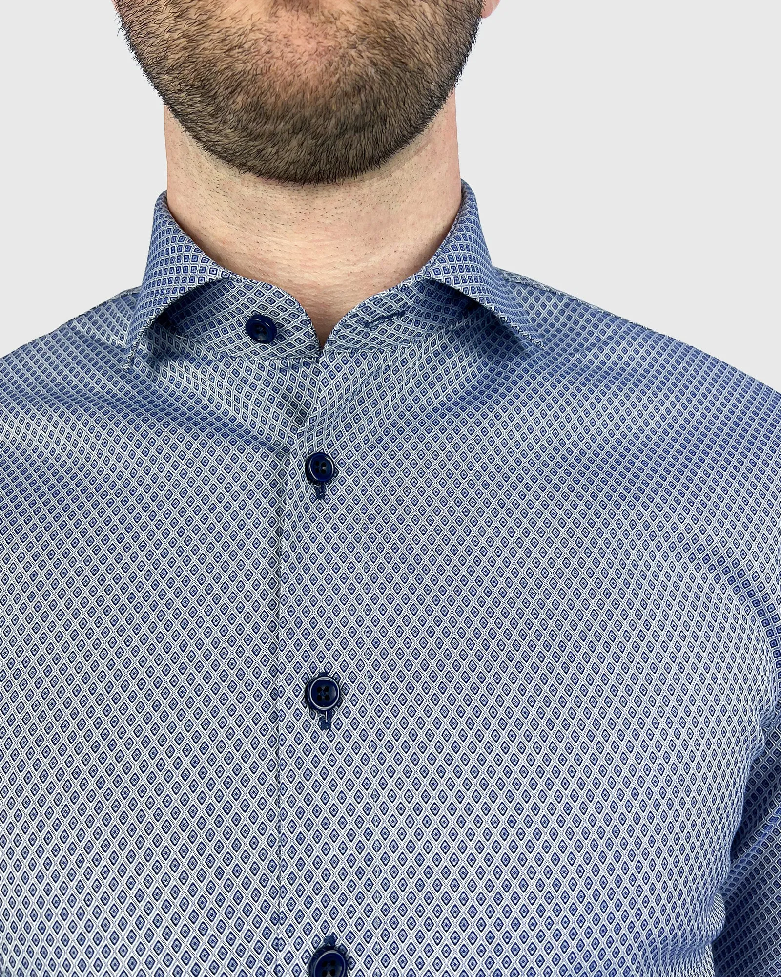 VINCENT & FRANKS S21CH0159 RYB-BLUE SLIM SC SHIRT