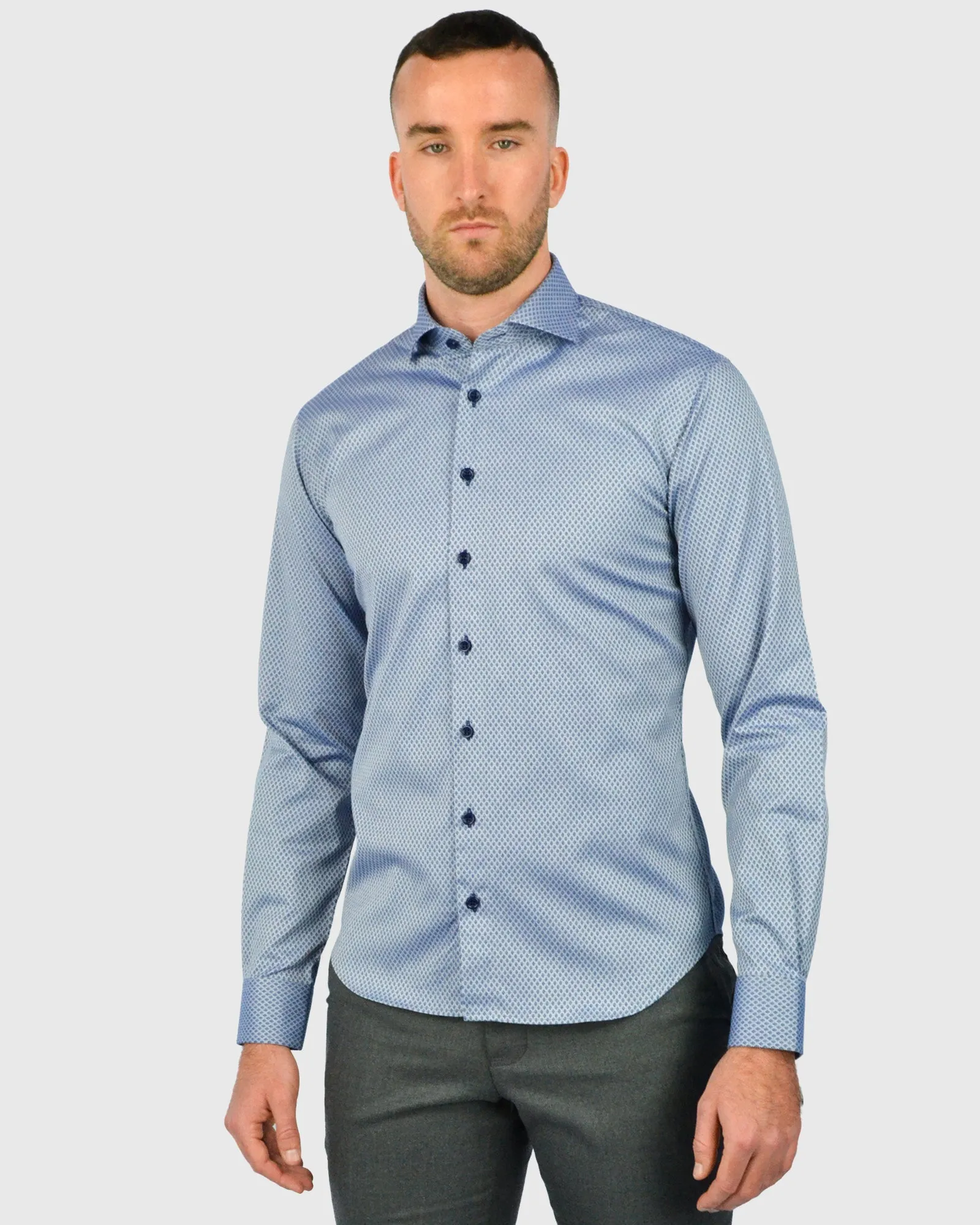VINCENT & FRANKS S21CH0159 RYB-BLUE SLIM SC SHIRT