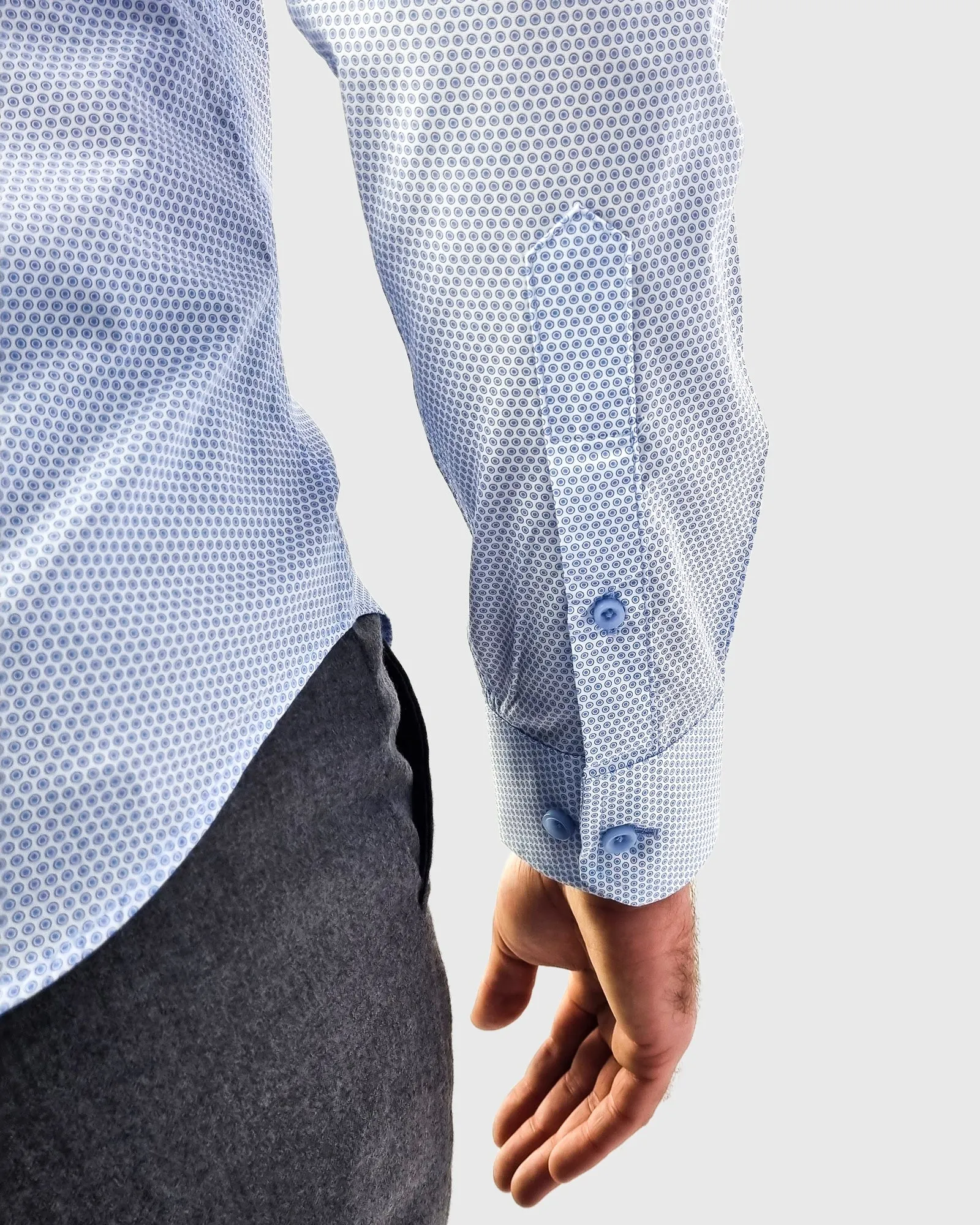 VINCENT & FRANKS S21SSP19041 BLUE PRINT SLIM SC SHIRT