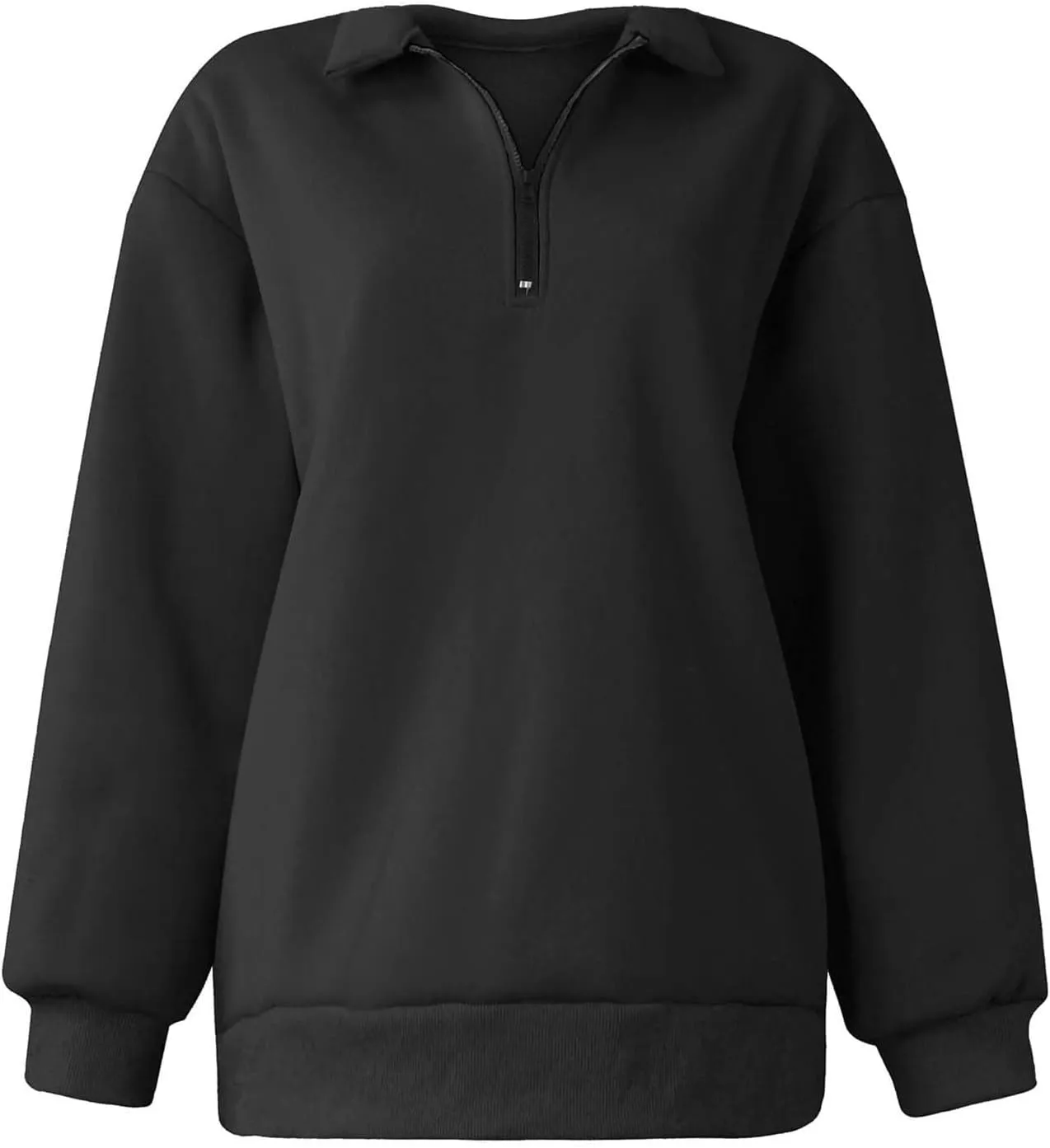 Women Half Zip Oversized Sweatshirt Quater Lapel Pullover Shirts Long Sleeve Fashion Tops Teen Girls Outfits Clothes 2023