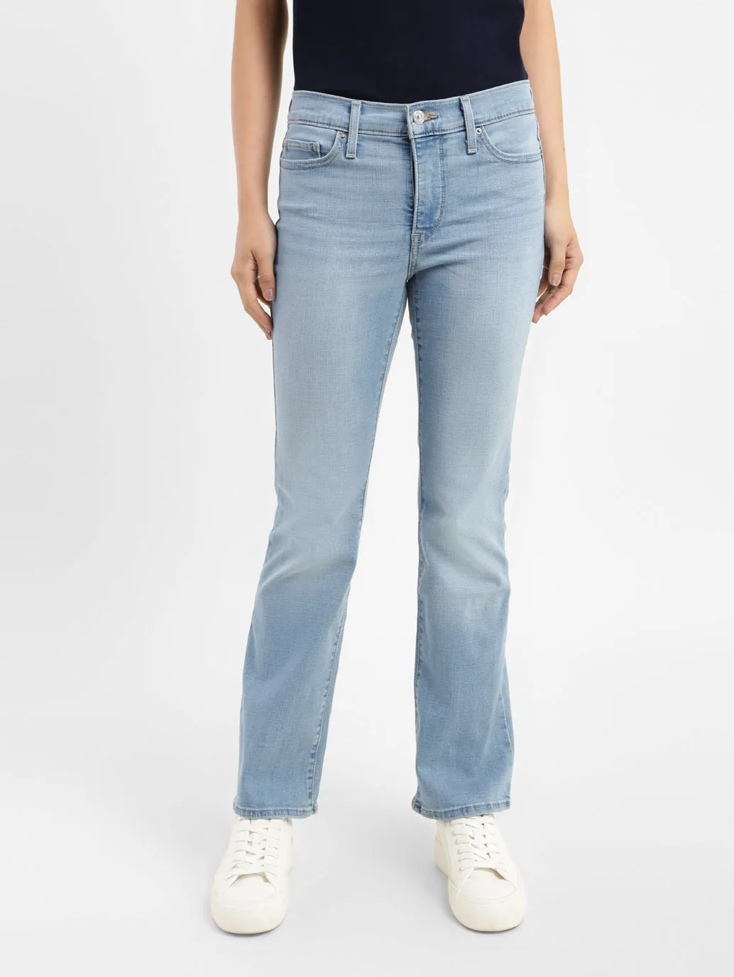 Women's 315 Blue Straight Fit Mid Rise Jeans