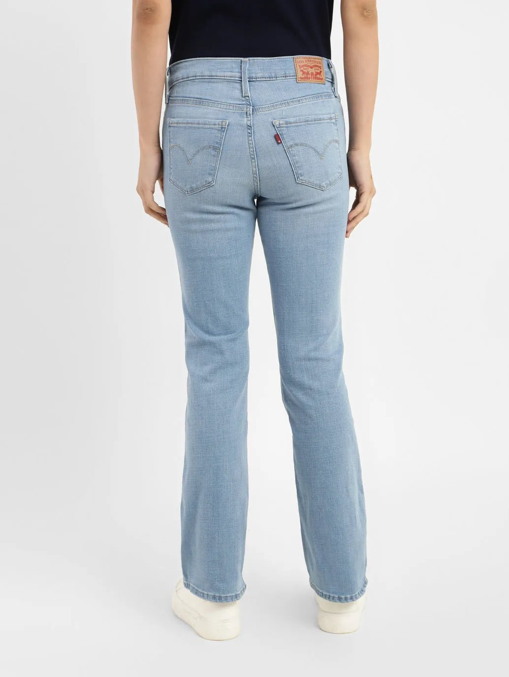 Women's 315 Blue Straight Fit Mid Rise Jeans