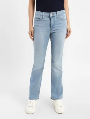 Women's 315 Blue Straight Fit Mid Rise Jeans