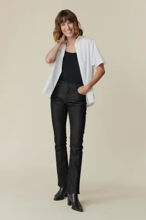 Women's Bootcut Leg Mid Rise Denim Jeans - Black