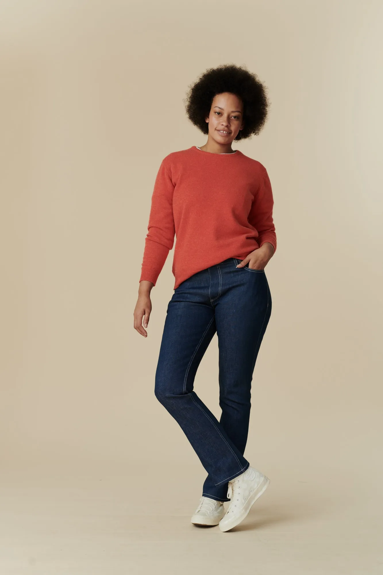 Women's Bootcut Leg Mid Rise Denim Jeans - Blue