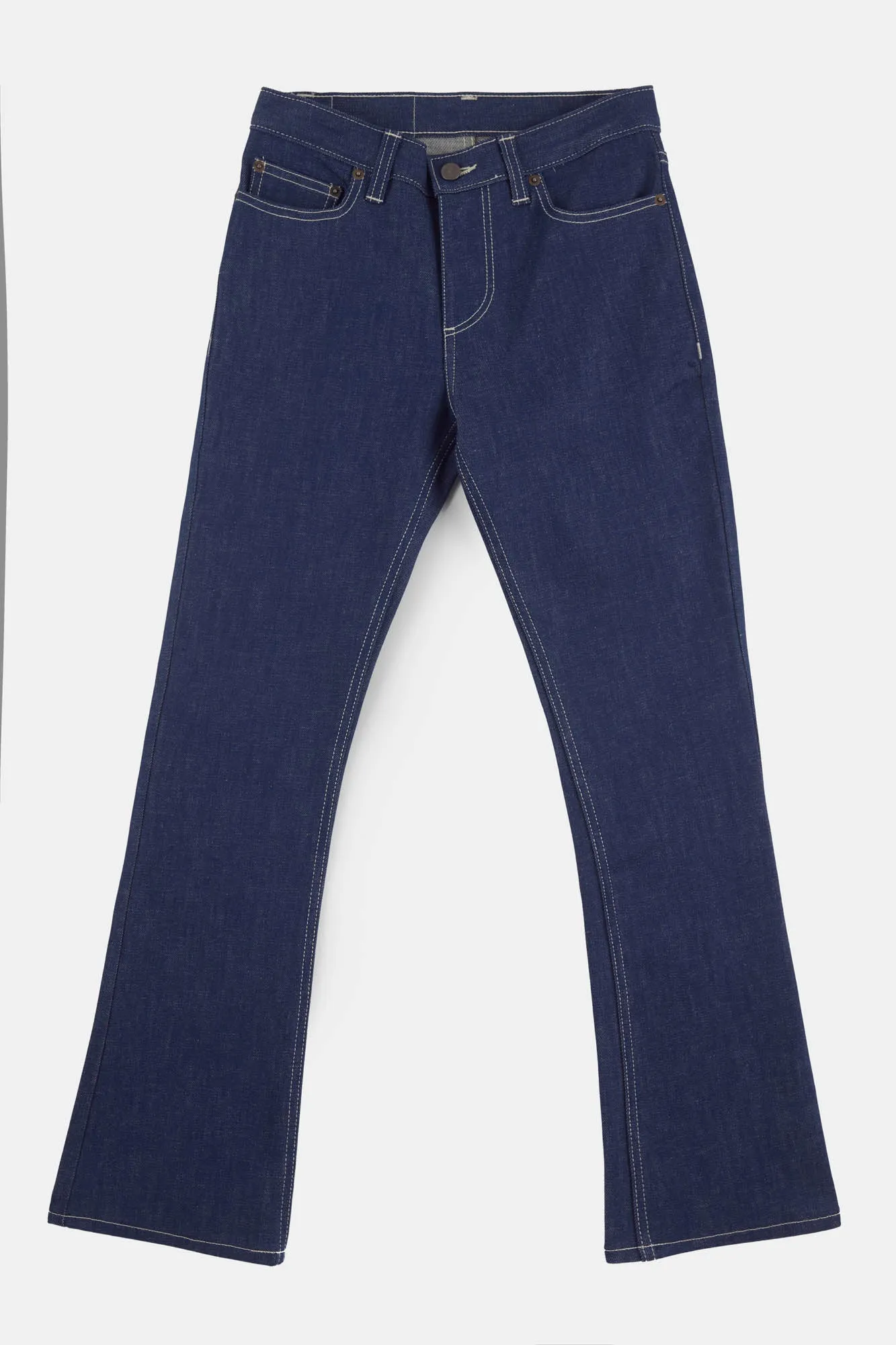 Women's Bootcut Leg Mid Rise Denim Jeans - Blue