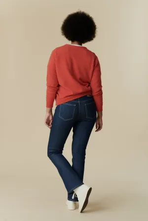 Women's Bootcut Leg Mid Rise Denim Jeans - Blue
