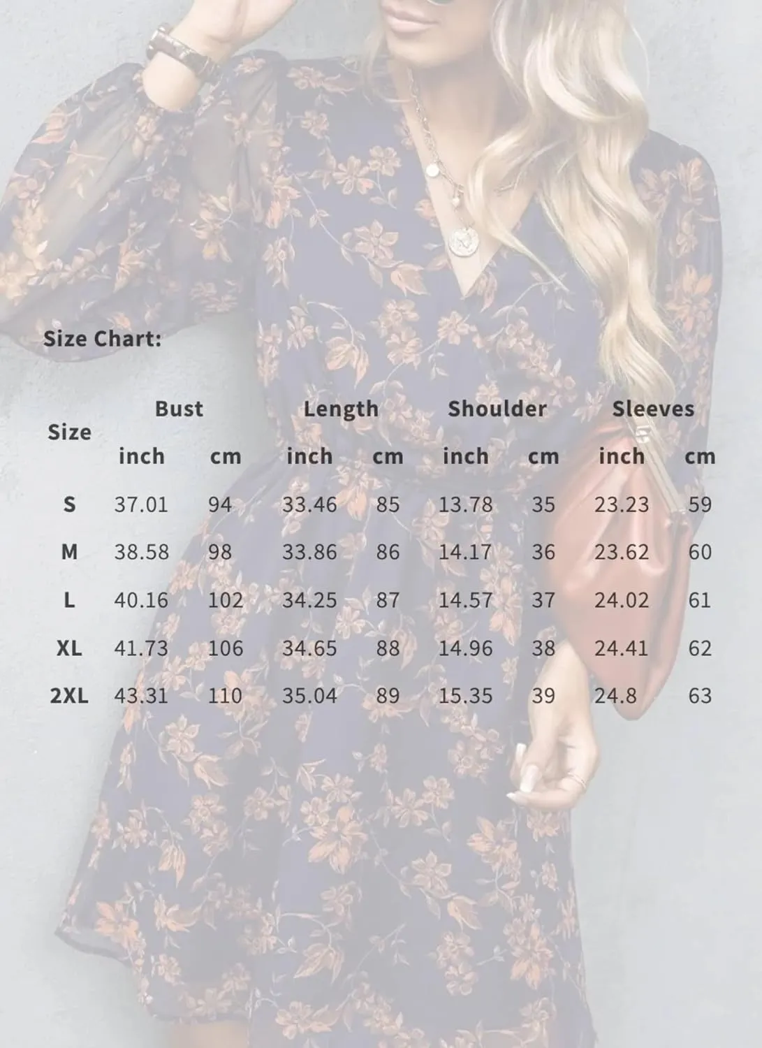 Women's Dresses Floral Print V Neck Long Sleeve Mini Dress Stylish Elastic Waist Flowly Ruffle Hem Day Dress