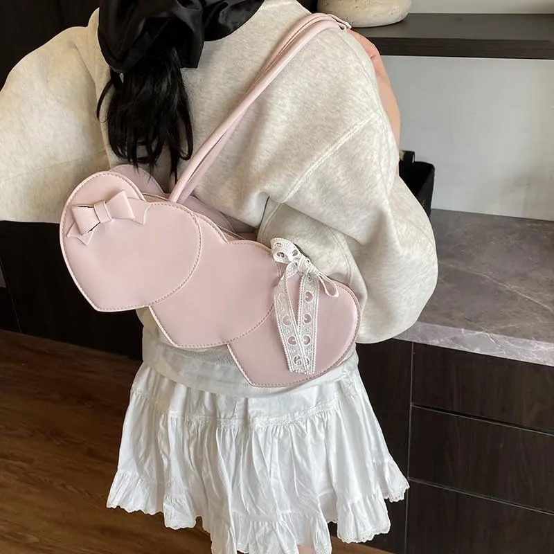 Women's heart-shaped handbag Stylish shoulder bag