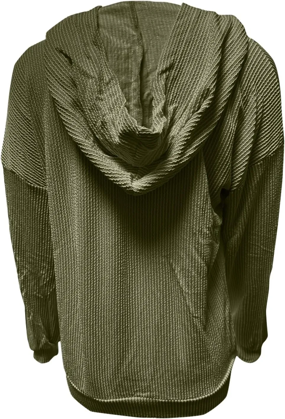 Womens Hoodies Y2k Loose Pullover Casual Long Sleeve Shirts Trendy Ribbed Knit Cute Fall Tunic Hoodies with Pocket