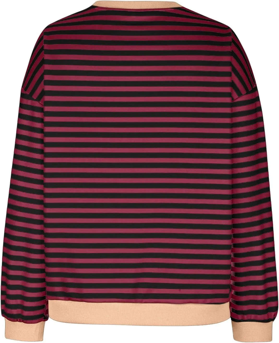 Womens Oversized Sweatshirt Long Sleeve Striped Sweatshirts Loose Fit Pullover Top Fashion Y2k Clothes Fall Outfits