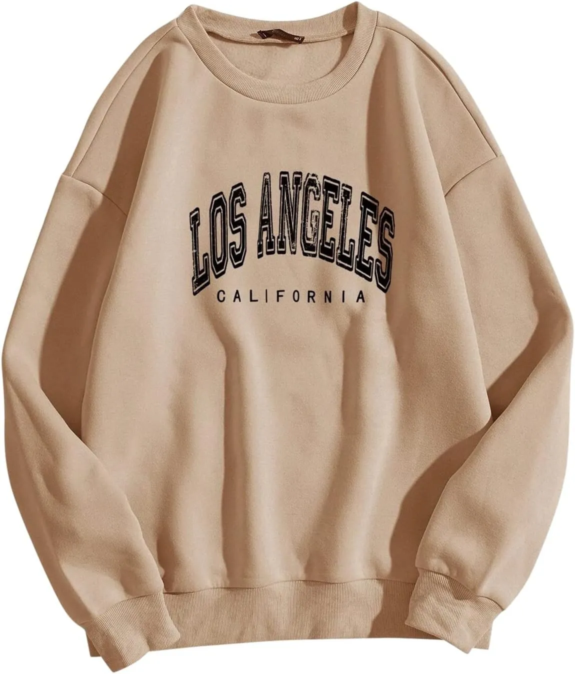 Women's Oversized Sweatshirt Los Angeles California Graphic Crewneck Long Sleeve Casual Loose Pullover Tops