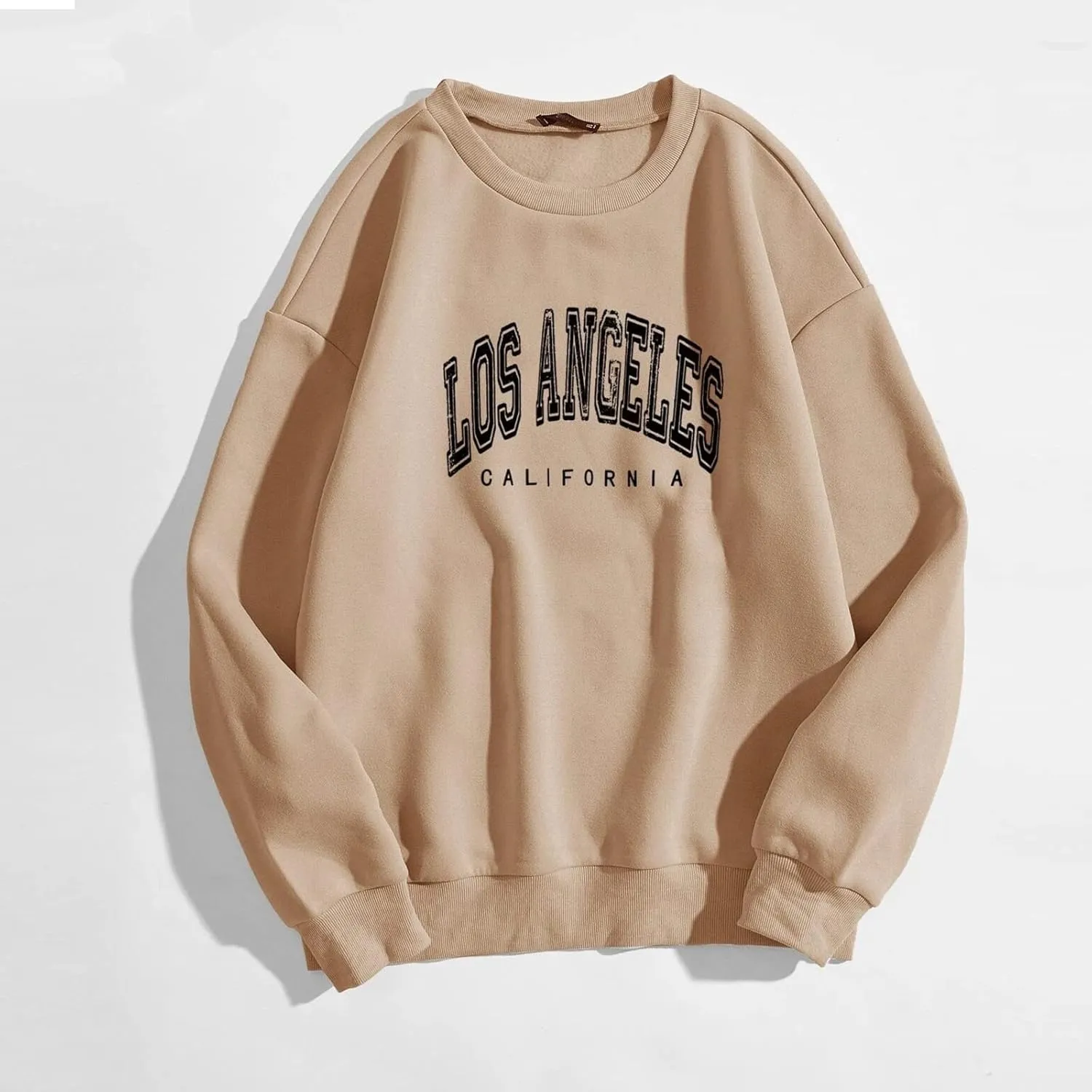 Women's Oversized Sweatshirt Los Angeles California Graphic Crewneck Long Sleeve Casual Loose Pullover Tops