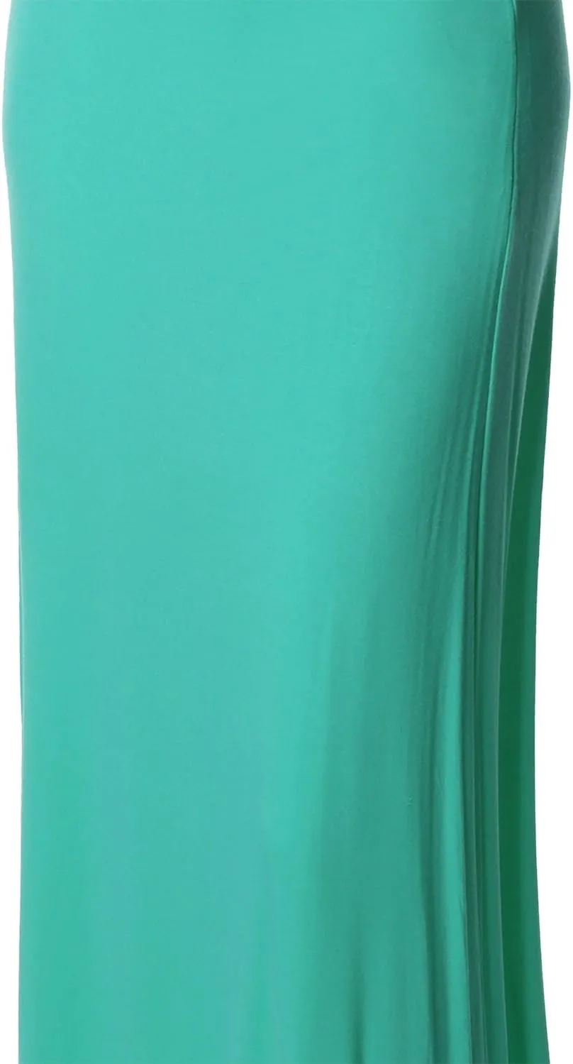 Women's Stylish Fold Over Flare Long Maxi Skirt