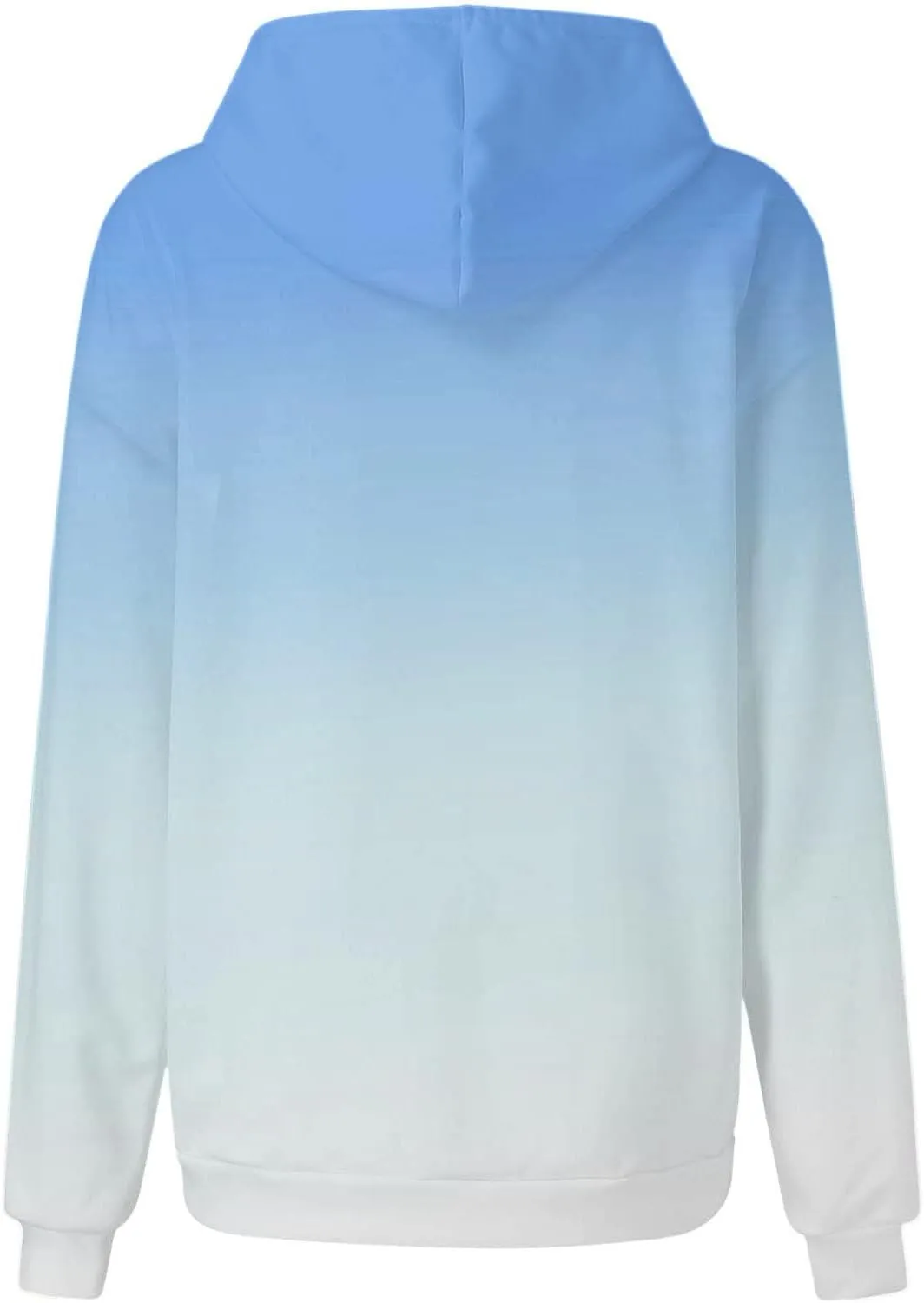 ZDRZK Womens Hoodies With Plus Size Long Sleeve Stylish Gradient Casual Crewneck Sweatshirts Loose Fitting Hooded Pullover