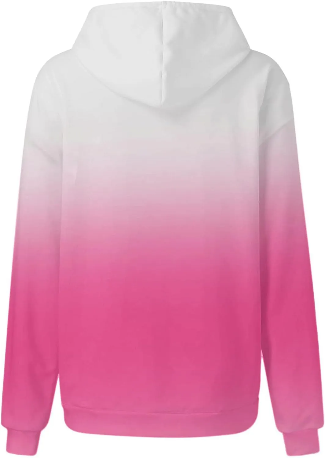 ZDRZK Womens Hoodies With Plus Size Long Sleeve Stylish Gradient Casual Crewneck Sweatshirts Loose Fitting Hooded Pullover